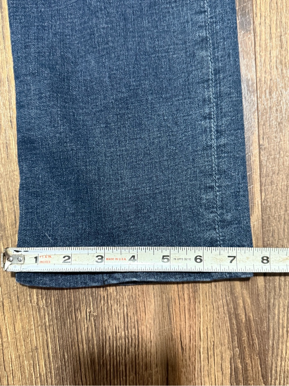 7 For All Mankind Jeans Mens 33 x 30 Blue The Straight Leg Denim Dark Wash - Picture 9 of 10